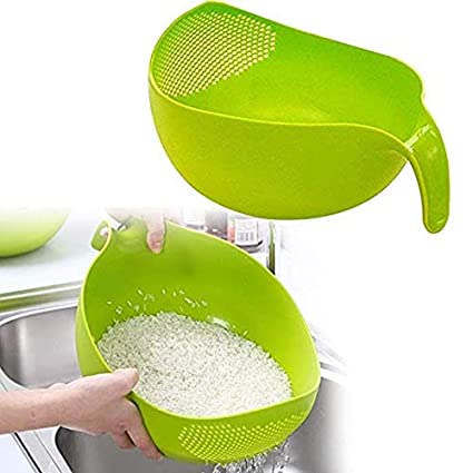Rice Bowl Thick Drain Basket with Handle - CDesk Dropship