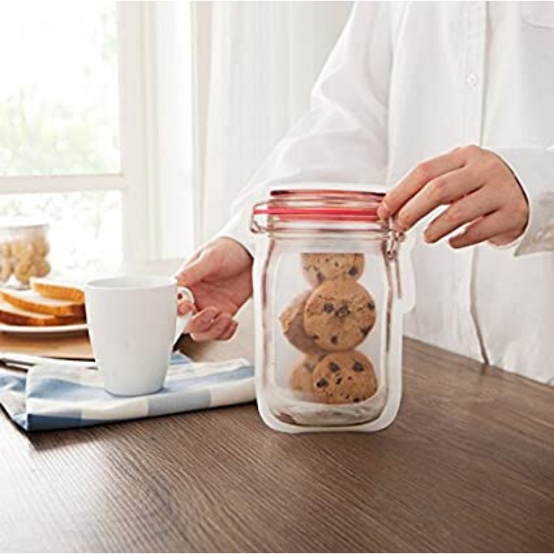 Jar Shape Pouch With Zipper [ Set of 3 - Different Sizes ] - CDesk Dropship